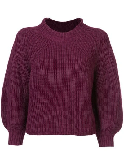 Apiece Apart Chunky Knit Jumper In Red