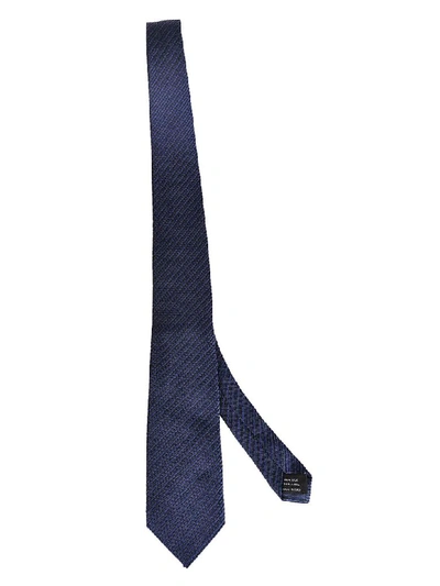 Tom Ford Patterned Tie In Blue