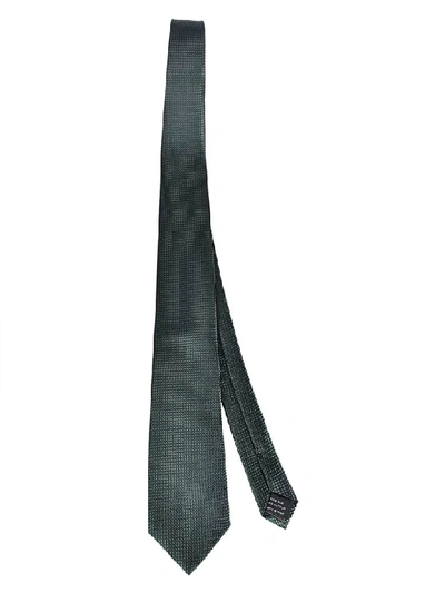 Tom Ford Patterned Tie In Green/black
