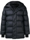 Canada Goose Padded Hooded Coat In Black