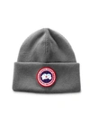 Canada Goose Arctic Disc Wool Beanie In Heather Grey