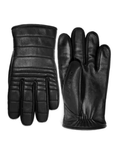 Canada Goose Quilted Luxe Leather Gloves In Black | ModeSens