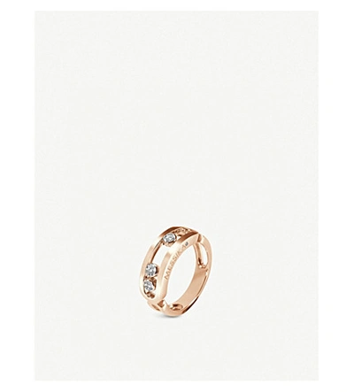 Messika Classic Move 18ct Rose-gold And Diamond Ring In Pink