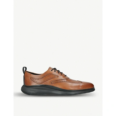 Cole Haan 3.zerøgrand Leather Oxford Shoes In Tan