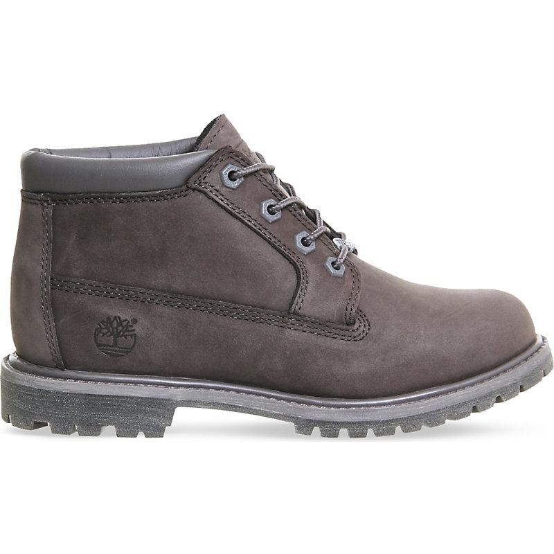 Timberland Nellie Double Waterproof Leather Chukka Boot In Dark Grey Nubuck  | ModeSens