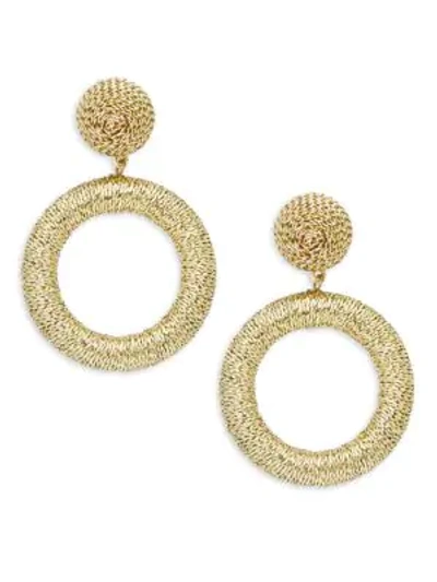 Panacea Geometric Textured Earrings In Gold