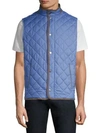 Peter Millar Crown Essex Quilted Vest In Plaza Blue