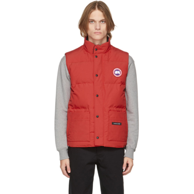 Canada Goose Freestyle Crew Quilted Down Gilet In Red