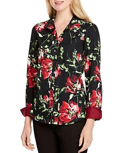 Foxcroft Rhonda Cotton Floral-print Shirt In Multi