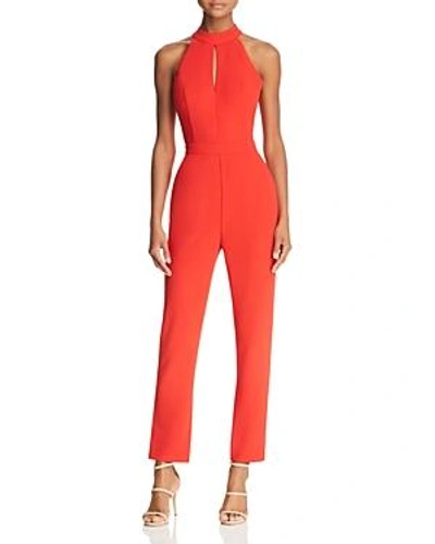 Adelyn Rae Shaylie Scalloped Back Jumpsuit In Red