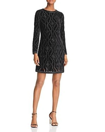 Adelyn Rae Velvet Lace Dress In Black