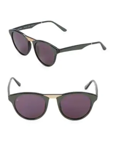 Smoke X Mirrors Black Betty 48mm Round Cat-eye Sunglasses In Black Gold