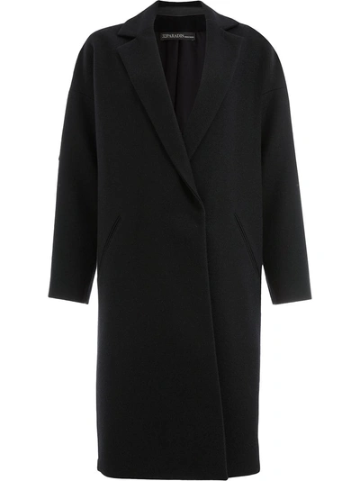 32 Paradis Sprung Frères Classic Midi Coat In Black