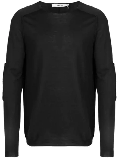 Damir Doma X Lotto Patch Sleeves Jumper In Black
