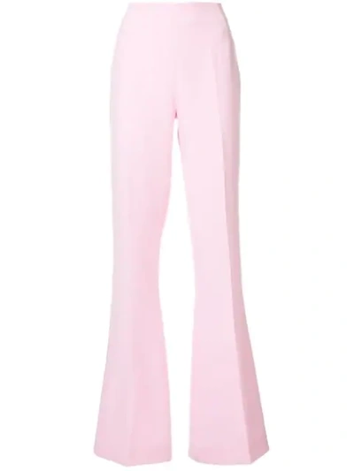 Semsem Flared High Rise Trousers In Pink