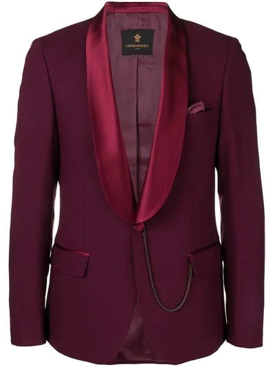 Lords And Fools Shawl Collar Tuxedo Jacket - Red