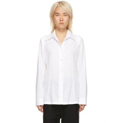 Ann Demeulemeester Pointed Collar Shirt In White