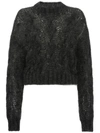 Prada Cropped Mohair Sweater - Grey