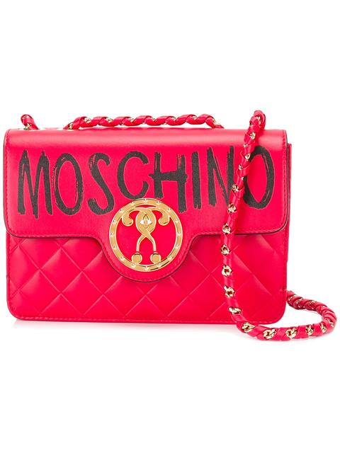 Moschino Graffiti Logo Shoulder Bag | ModeSens