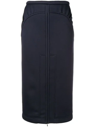N°21 Nº21 High-waisted Pencil Skirt - Blue