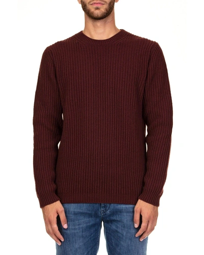 Trussardi Wool Sweater In Burgundy