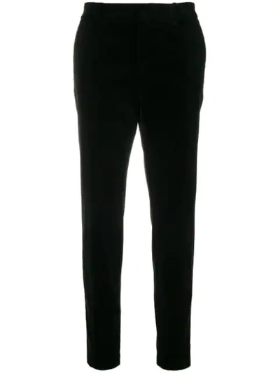 Saint Laurent Classic Slim-fit Trousers In Black