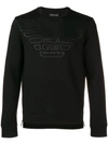 Emporio Armani Logo Patch Sweatshirt In Black