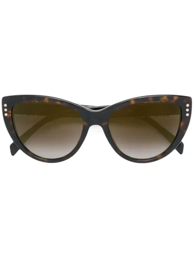 Moschino Eyewear Cat Eye Sunglasses In Brown