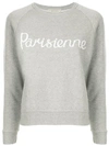 Maison Kitsuné Parisienne Jersey Sweater In Grey