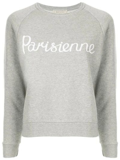 Maison Kitsuné Parisienne Jersey Sweater In Grey