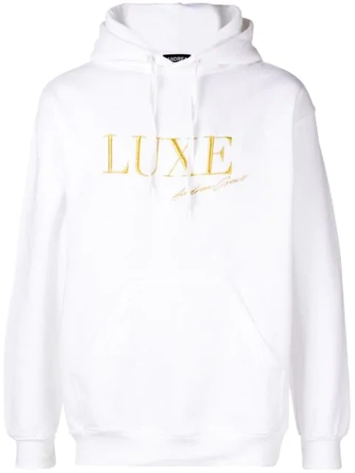 Andrea Crews Embroidered Luxe Hoodie - White