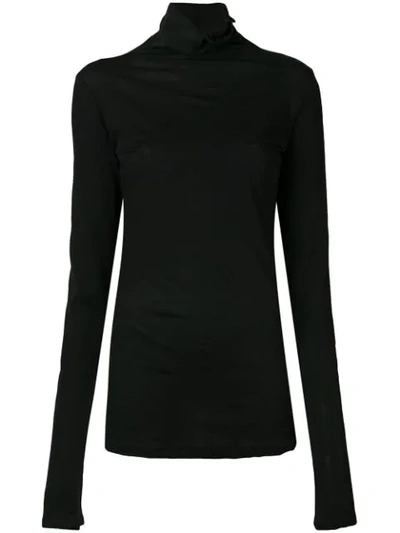 Ben Taverniti Unravel Project Mock Neck Jumper In Black