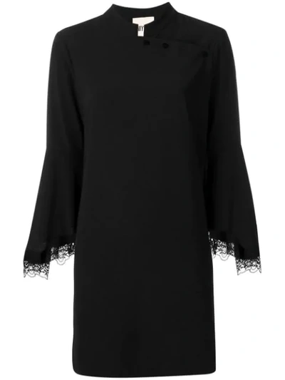 Aniye By Lace Trim Shift Dress In Black