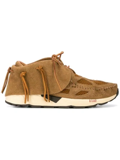 Visvim Hi-top Lace-up Trainers In Brown