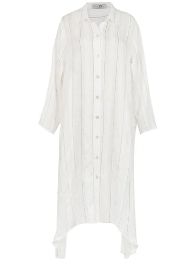 Alcaçuz Face Shirt Dress In White