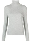 Chloé Stitch-detail Turtleneck Sweater - Grey