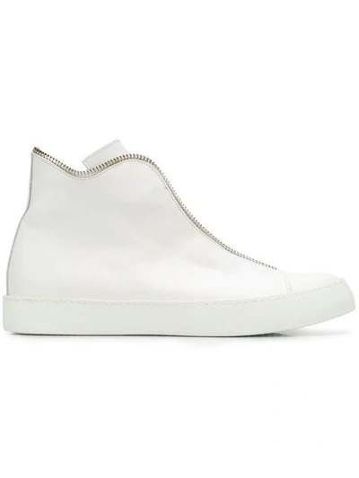 South Lane High-top-sneakers Mit Kontrastsaum In White
