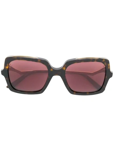 Cartier Première De  Square-frame Sunglasses In Brown