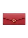 Fendi Logo Continental Wallet In Red