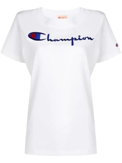 Champion Logo Patch T-shirt In White