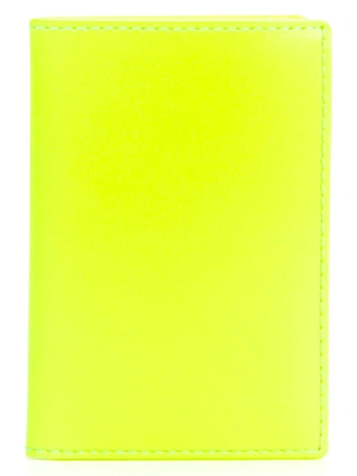Comme Des Garçons Striped Wallet In Yellow