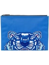 Kenzo Tiger A4 Pouch - Farfetch In 74 Blue