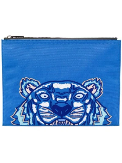 Kenzo Tiger A4 Pouch - Farfetch In 74 Blue
