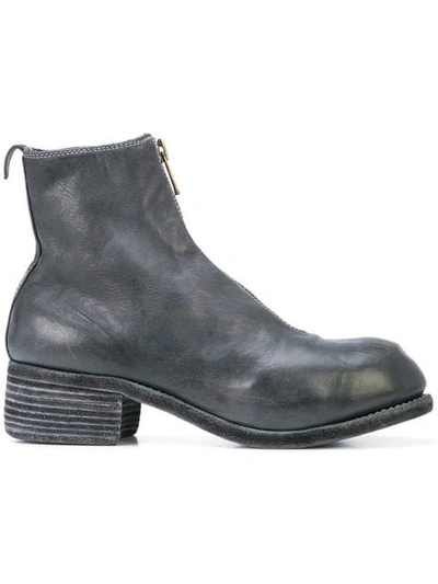 Guidi Zipped Ankle Boots In Grey