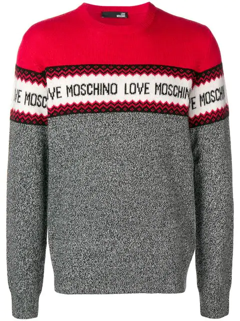 moschino logo jumper