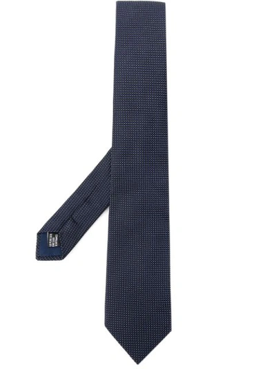 Saint Laurent Polka Dot Tie In Blue