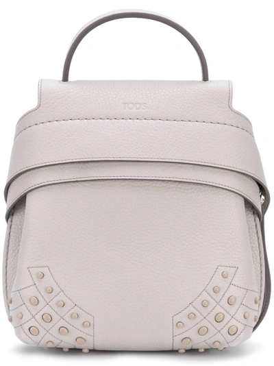 Tod's Mini Front Logo Backpack - Grey