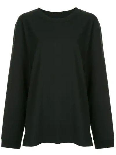 Margaret Howell Oversized Jersey Sweater In Black