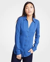 Ann Taylor Petite Essential Shirt In Lakeside Night