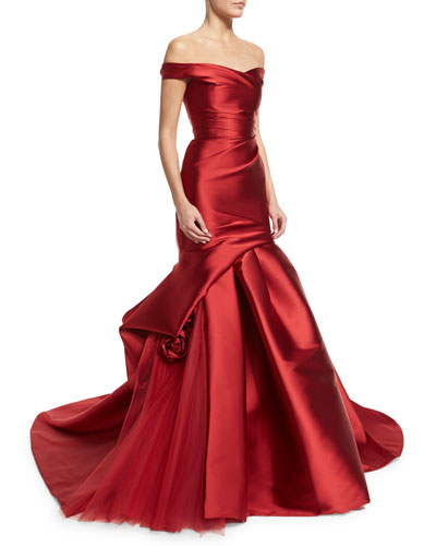 red trumpet gown